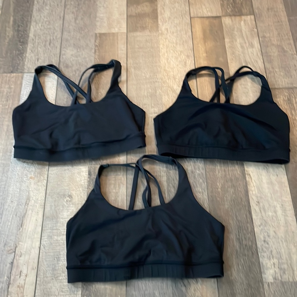 Lot of 3 lululemon energy sports bras size 8